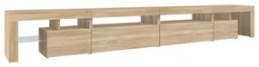 vidaXL Έπιπλο Τηλεόρασης με LED Sonoma Δρυς 290x36,5x40 εκ.
