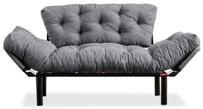Καναπές κρεβάτι PWF-0018 pakoworld 2θέσιος με ύφασμα χρώμα γκρι 155x73x85cm Model: 071-000662