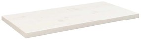 vidaXL Επιφάνεια Τραπεζιού Ορθογ. Λευκή 80x40x2,5 εκ. από Μασίφ Πεύκο