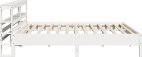 vidaXL Σκελετός Κρεβ. Χωρίς Στρώμα Λευκό 200x200 εκ Μασίφ Πεύκο
