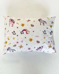 Βαμβακερή Παιδική Εμπριμέ Μαξιλαροθήκη Unicorns &amp; Butterflies 50x70cm 50x70cm