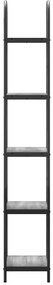 vidaXL Ράφι Βιβλίων Γκρι sonoma 40 x 30 x 183 εκ Επεξεργασμένο ξύλο