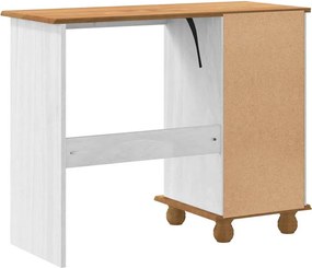 vidaXL Γραφείο γραφής με συρτάρι ASKIM Λευκό 95 x 40 x 75 εκ.