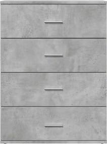 vidaXL Ντουλάπι Γκρι Σκυροδέματος 60x39x80 εκ. Επεξεργασμένο Ξύλο