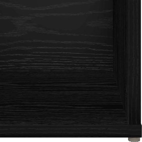 vidaXL Σετ επίπλου τηλεόρασης 2 pcs Μαύρη Οξυά Επεξεργασμένο Ξύλο