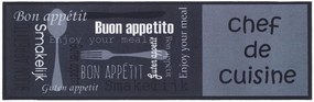 Πατάκι κουζίνας (50x150) Cook &amp; Wash 205 Chef de cuisine Black-Sdim