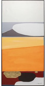 Πίνακας Σχήματα Αφηρημένη Τέχνη Πορτοκαλί  73x4x143εκ