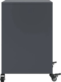vidaXL Κομοδίνα 2 τεμ. Ανθρακί 36x39x59 εκ. από Χάλυβα