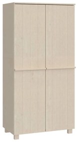 vidaXL Ντουλάπα HAMAR Καφέ Μελί 89 x 50 x 180 εκ. Μασίφ Ξύλο Πεύκου