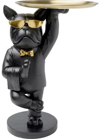 Βοηθητικό Τραπεζάκι Cool Bulldog Μαύρο/Χρυσό 34x55x40 εκ. - Μαύρο