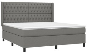 ΚΡΕΒΑΤΙ BOXSPRING ΜΕ ΣΤΡΩΜΑ ΣΚΟΥΡΟ ΓΚΡΙ 180X200 ΕΚ ΥΦΑΣΜΑΤΙΝ 3131690