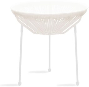 Τραπέζι Acapulco pakoworld μέταλλο-pe λευκό Φ50x50εκ Model: 130-000024