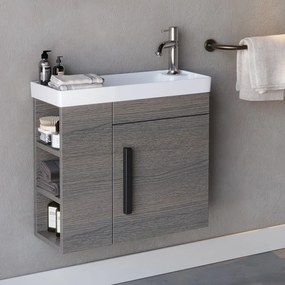 Σετ Πάγκου SAHRA 60cm χρ.ANTHRACITE OAK S3BSAH060ANO S3BSAH060ANO