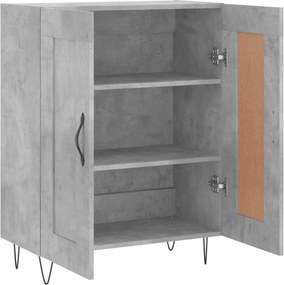 vidaXL Ντουλάπι Γκρι Σκυροδέματος 69,5x34x90 εκ. Επεξεργασμένο Ξύλο