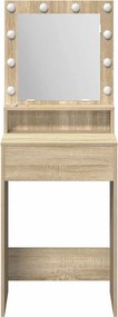 vidaXL Τραπέζι περιποίησης με ράφι Δρύς Sonoma 50 x 41 x 135 εκ