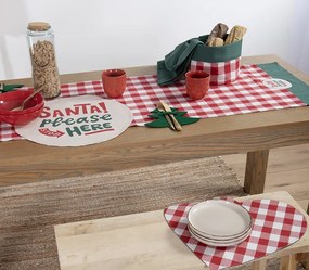 Χριστουγεννιάτικο Σουπλά Santa Please Red/Green 45x40 - Nef-Nef Homeware