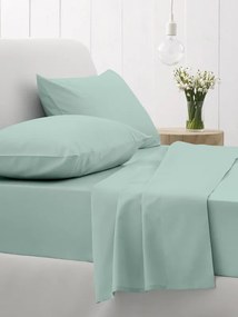 Σεντόνια Μονά 105x205+30 Με Λάστιχο Σετ 3 Τεμ. Sunshine Home Cotton Feelings 105 Aqua