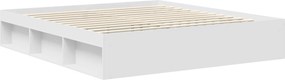 vidaXL Σκελετός Κρεβατιού Λευκό 180 x 200 cm Επεξεργασμένο ξύλο