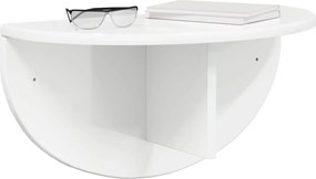 vidaXL Ράφι Τοίχου 2 pcs Υψηλής γυαλάδας λευκό 48 x 24 x 24 εκ