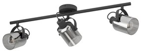 Φωτιστικό Σποτ Eglo 99054 BERREGAS Μαύρο Ματ (Black Mat)|Χρώμιο (Chrome)