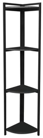 Floor corner shelf Byrk anthracite melamine-black metal 30x30x160cm 30x30x160 εκ.