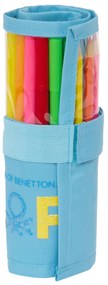 Κασετίνα Benetton Spring Roll-up Sky μπλε 7 x 20 x 7 cm (27 Τεμάχια)