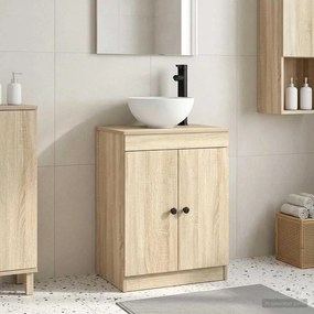 vidaXL Ντουλάπα Νιπτήρα Mπάνιου Sonoma Δρυς 54 x 35 x 100 cm