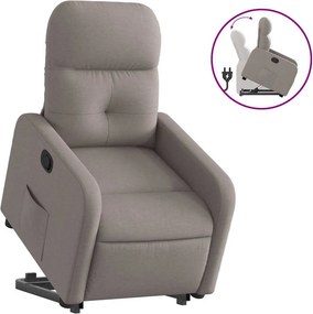 vidaXL Πολυθρόνα Ανακλινόμενη με Ανύψωση Χρώμα Taupe Υφασμάτινη