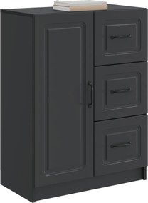 vidaXL Πλαϊνό γραφείο Μαύρο 66 x 34,5 x 87 εκ. Επεξεργασμένο Ξύλο