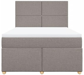 ΚΡΕΒΑΤΙ BOXSPRING ΜΕ ΣΤΡΩΜΑ TAUPE 140X200 ΕΚ. ΥΦΑΣΜΑΤΙΝΟ 3293600