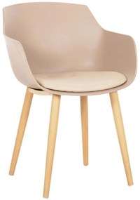 Καρέκλα Lucie HM8242.11 56x55,5x80cm Cappuccino Metal, Polypropylene