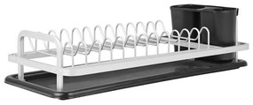 Πιατοθήκη 01-27582 40x19x12cm White-Black Estia Αλουμίνιο, Πλαστικό