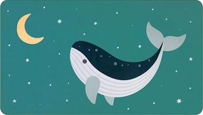 Παιδική Πετσέτα Θαλάσσης Microfiber (90x160) Monneka Teal Whale