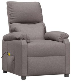 vidaXL Πολυθρόνα Μασάζ Taupe Υφασμάτινη