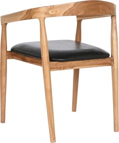 Καρέκλα DKD Home Decor Μαύρο Φυσικό 58 x 60 x 75 cm