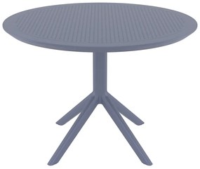 SKY DARK GREY Φ105X74εκ. ΤΡΑΠΕΖΙ ΠΟΛ/ΝΙΟΥ