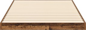 vidaXL Κρεβάτι δαπέδου Παλιό ξύλο 100 x 200 cm Επεξεργασμένο ξύλο