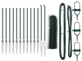 vidaXL Στύλος Περιφράξεων Πράσινο