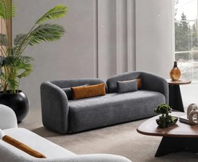 Stewehome Σετ Καναπέ 3+3+1 Μοντέρνο σε Γκρι και Λευκό Πολυτελές Σαλόνι 220x68x72 cm