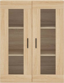 vidaXL Ντουλάπι Sonoma δρυς 69,5 x 34 x 180 εκ. από Επεξεργασμένο Ξύλο