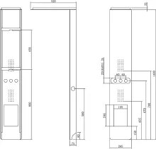Karag Bianco Nero Touch A7118 - Στήλη υδρομασάζ