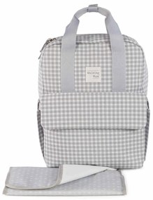 Τσάντα Αλλαξιέρα Backpack (28x12x37) Walking Mum I Love Vichy Grey