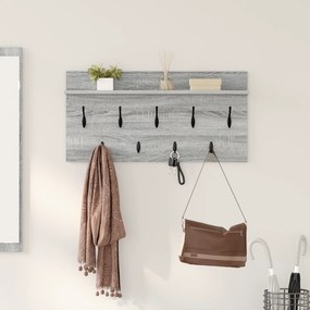 vidaXL Τοίχου Κρεμάστρα Γκρι sonoma 80 x 40 x 12 cm Επεξεργασμένο ξύλο