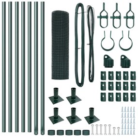 vidaXL Στύλος Περιφράξεων Πράσινο 10 x 0,4 m (25 x 25 mm δίκτυο)