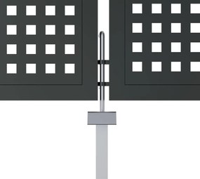 vidaXL Πόρτα Κήπου Ανθρακί 300x125 εκ. Ατσάλι