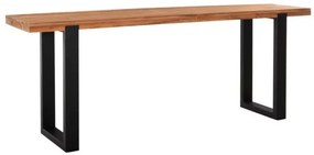 ΚΟΝΣΟΛΑ SHIRE HM9800 ΑΝΑΚΥΚΛΩΜΕΝΟ ΞΥΛΟ TEAK-ΜΑΥΡΕΣ ΜΕΤΑΛΛΙΚΕΣ ΒΑΣΕΙΣ 240x50x90Yεκ