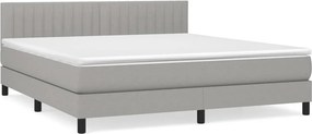 vidaXL Κρεβάτι Boxspring με Στρώμα Αν. Πράσινο 160x200εκ Υφασμάτινο