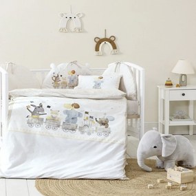 Παπλωματοθήκη Βρεφική Magic Party (Σετ 2τμχ) White-Beige Nima 110x145cm 100% Βαμβάκι