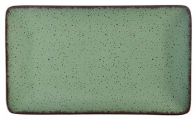 Πιατέλα Ορθογώνια Πορσελάνινη Terra Green 27x16cm - Estia