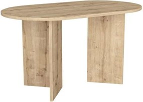 Τραπέζι Cortado Megapap χρώμα sapphire oak 138x80x75εκ.